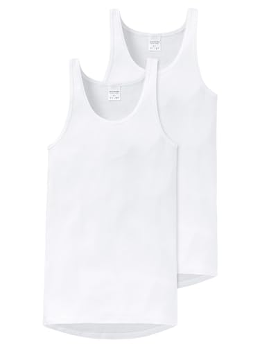 Schiesser Herren 2 Pack Ohne Arm - Original Feinripp Unterhemd, Weiss_005121, EU im Sale